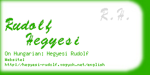 rudolf hegyesi business card